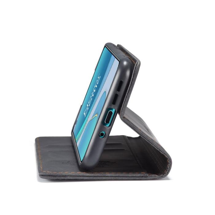 Caseme - CASEME 013 Auto-absorberande Konstläderplånboksfodral OnePlus 8T - Svart