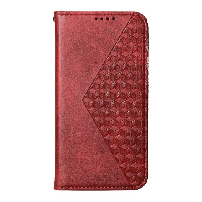 OEM - Samsung Galaxy S26 Fodral Konstläder Plånboksfodral - Röd