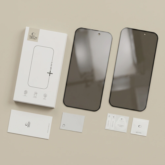 Tech-Protect - [2-Pack] Tech-Protect Härdat Glas Skärmskydd för iPhone 18 Pro Spy Plus