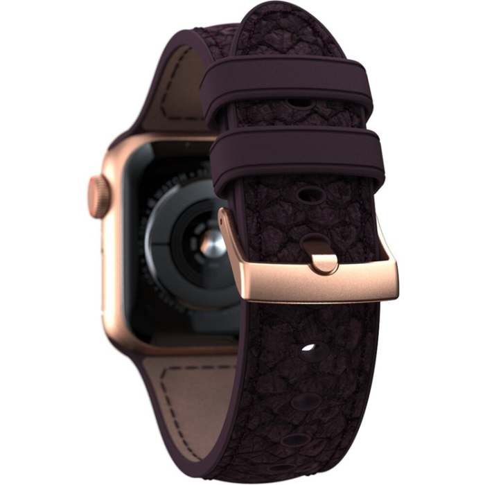 UTGATT1 - Njord by Elements Laxläder Apple Watch 2/3/4/5/6/7/SE (44/45 mm) - Lila