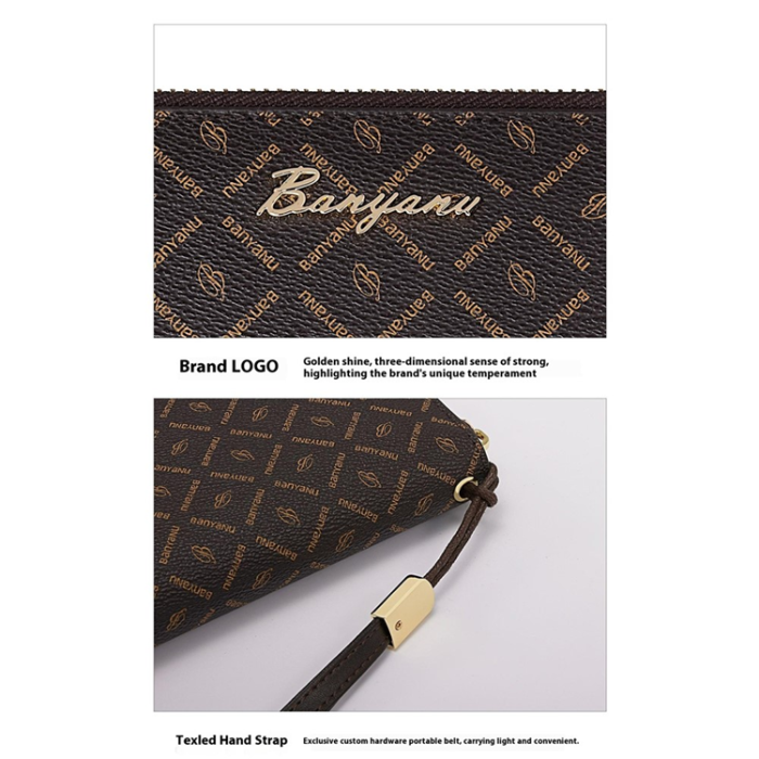 BANYANU - BANYANU Plånbok för Dam Lång Double Zipper N9012