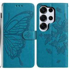 OEM - Samsung Galaxy S26 Ultra Pl&aring;nboksfodral Fj&auml;ril Pr&auml;glat Konstl&auml;der Flip - Bl&aring;