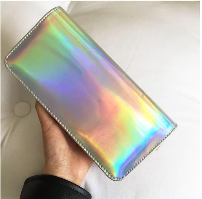 UTGATT1 - Laser Zipper Wallet för kvinnor - Gold