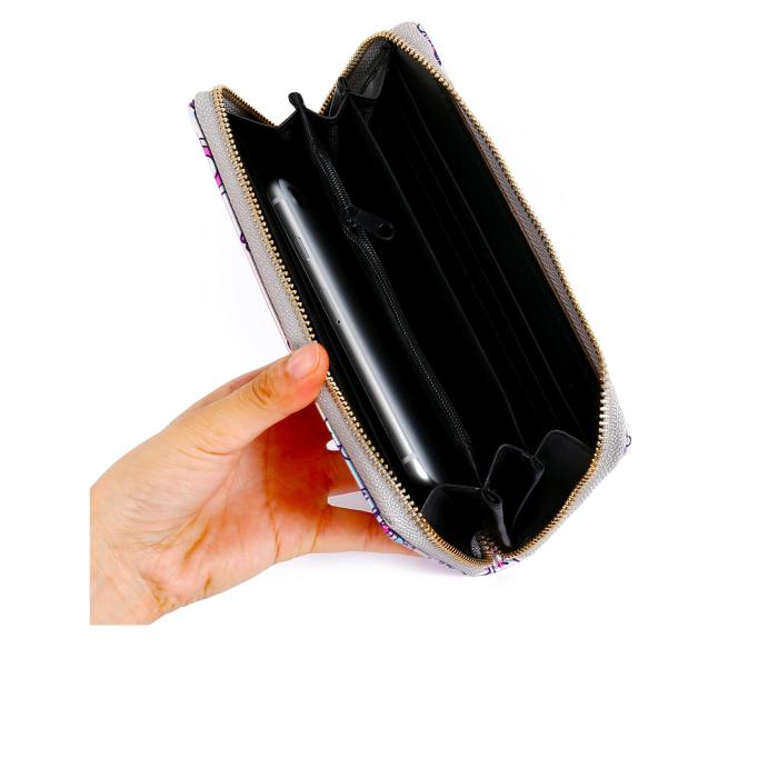 UTGATT4 - Unicorn Laser Carving Zipper Wallet för kvinnor - Magenta
