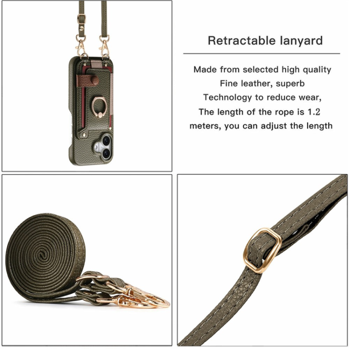 A-One Brand - iPhone 17 Mobilskal med Korthållare Ring Kickstand