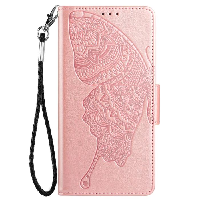 OEM - Fjärilar iPhone 11 Plånboksfodral - Rose Gold
