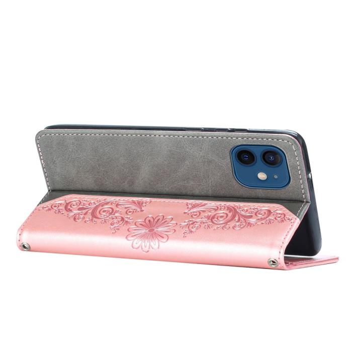 OEM - Fjärilar iPhone 11 Plånboksfodral - Rose Gold