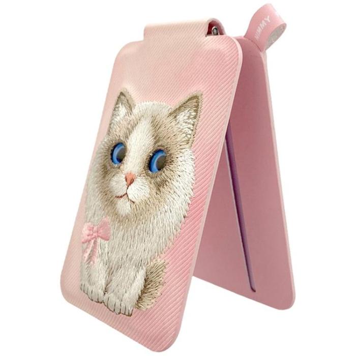 NIMMY - Nimmy MagSafe Korthållare och Mobilställ Big-Eye Cute Pets 2.0 Cat - Rosa