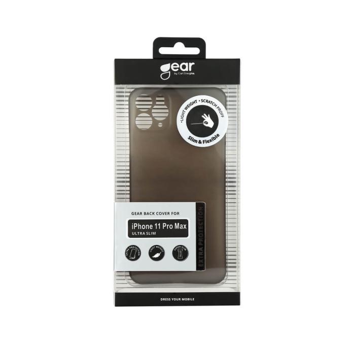 GEAR - GEAR Mobilskal Ultraslim Svart Semitransparent iPhone 11 Pro Max