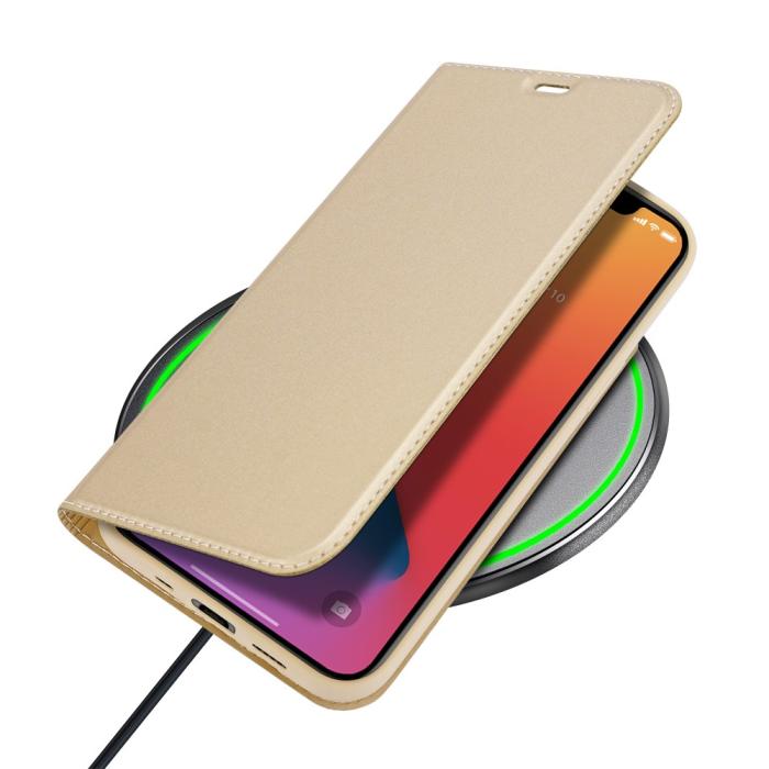 Dux Ducis - Dux Ducis PU Läder Plånboksfodral iPhone 12 Mini - Gold