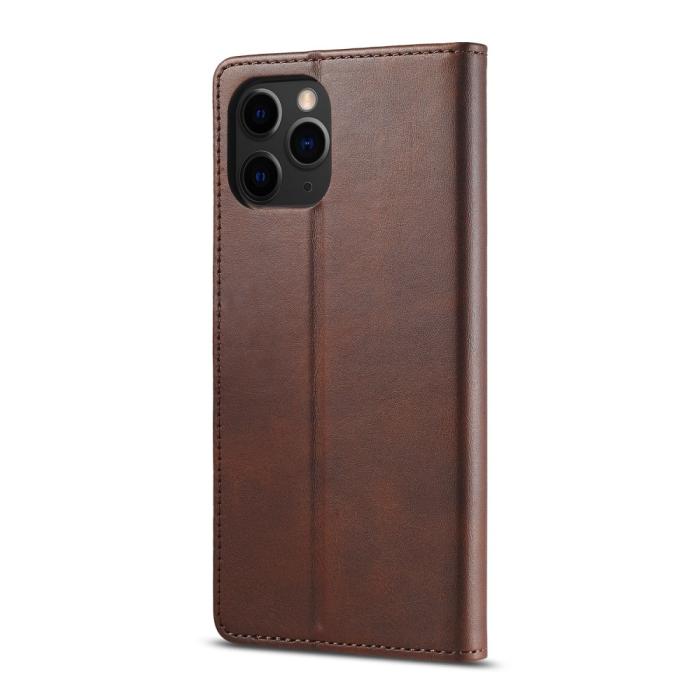 LC.imeeke - LC.IMEEKE Läder Plånboksfodral iPhone 12 Mini - Coffee