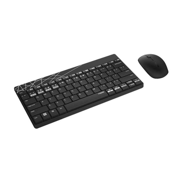 Rapoo - RAPOO Tangentbord/ Mus Set 8000M Multi-Mode Trådlös Svart