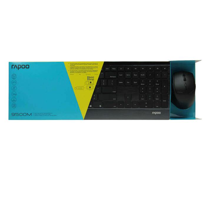 Rapoo - RAPOO Tangentbord/ Mus Set 9500M Multi-Mode Trådlös Svart
