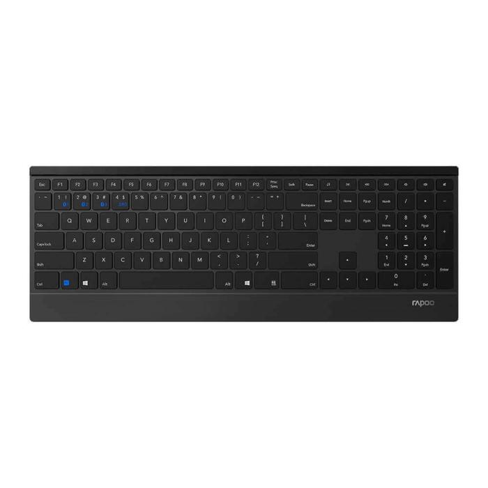 UTGATT5 - RAPOO Tangentbord Ultra Slim E9500M Multi-Mode Trådlös Svart