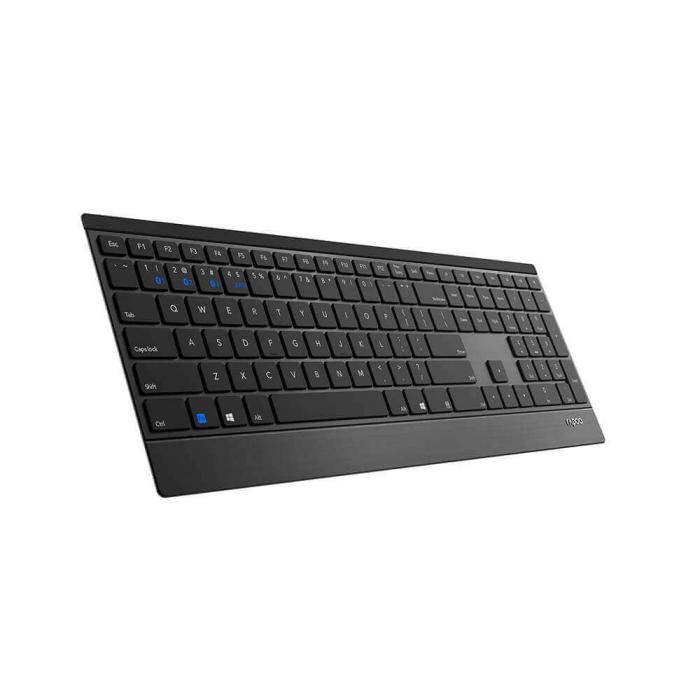 UTGATT5 - RAPOO Tangentbord Ultra Slim E9500M Multi-Mode Trådlös Svart