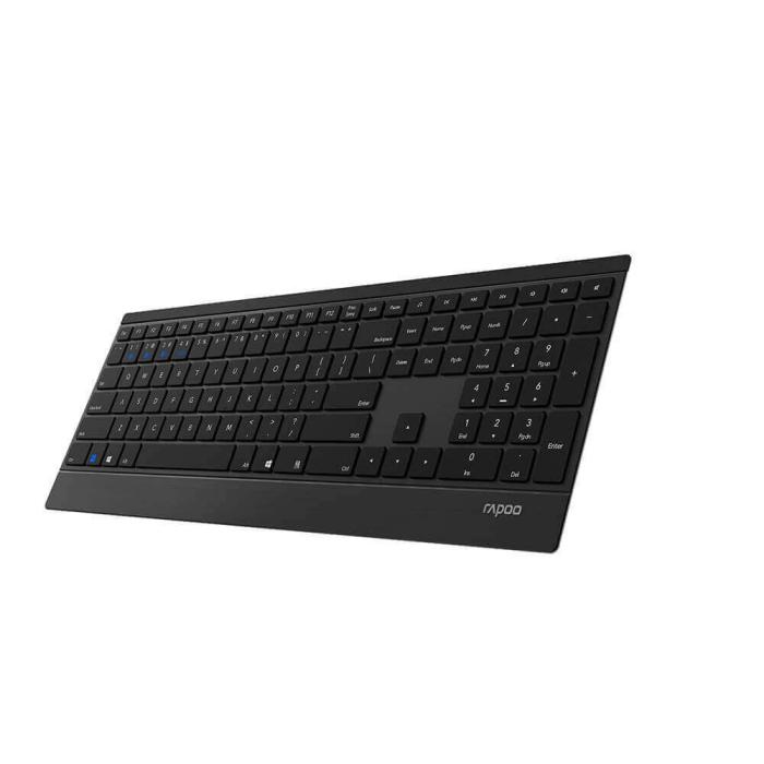 UTGATT5 - RAPOO Tangentbord Ultra Slim E9500M Multi-Mode Trådlös Svart