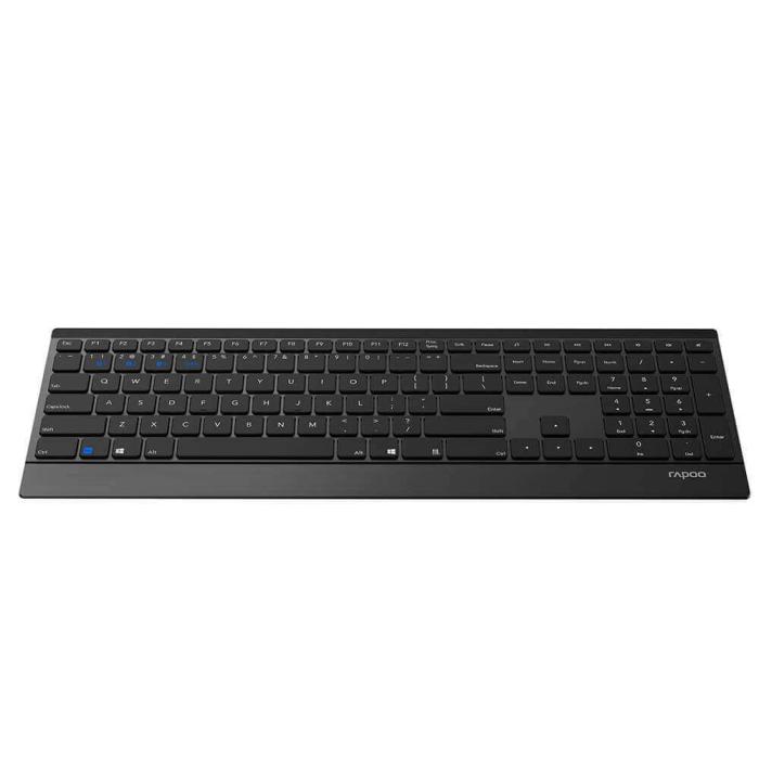 UTGATT5 - RAPOO Tangentbord Ultra Slim E9500M Multi-Mode Trådlös Svart