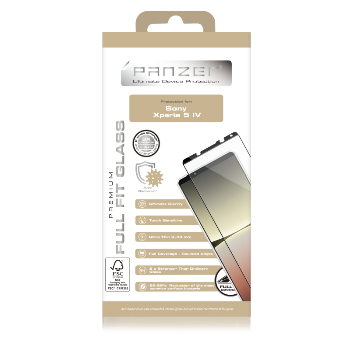 UTGATT1 - Panzer Sony Xperia 5 IV Skärmskydd i Härdat glas Full Fit