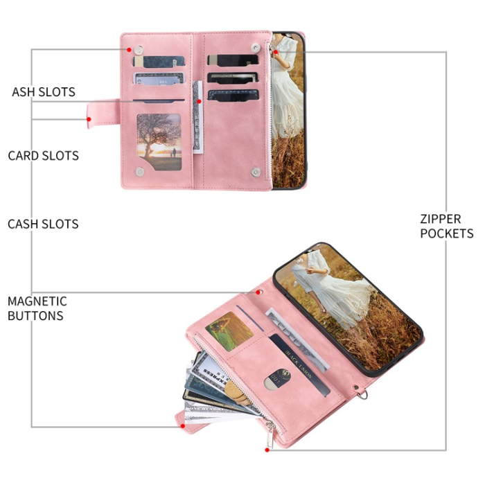 OEM - Galaxy S23 Plus Plånboksfodral Rhombus - Rosa