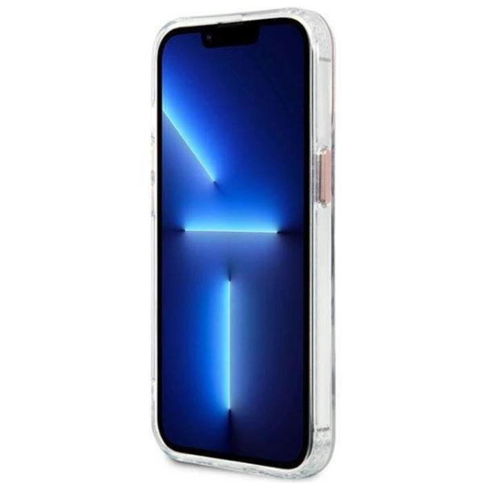 Guess - Guess iPhone 13 Pro Skal Magsafe Metal Outline - Rosa