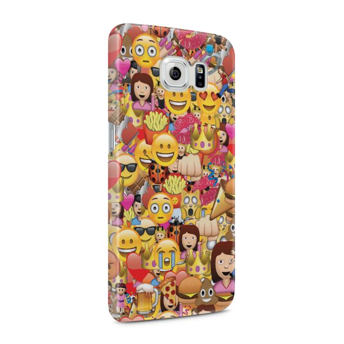 UTGATT5 - Skal till Samsung Galaxy S6 - Emoji - Kollage