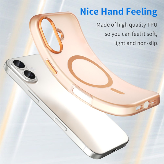 A-One Brand - iPhone 17 Mobilskal MagSafe Slim Matte Translucent - Orange