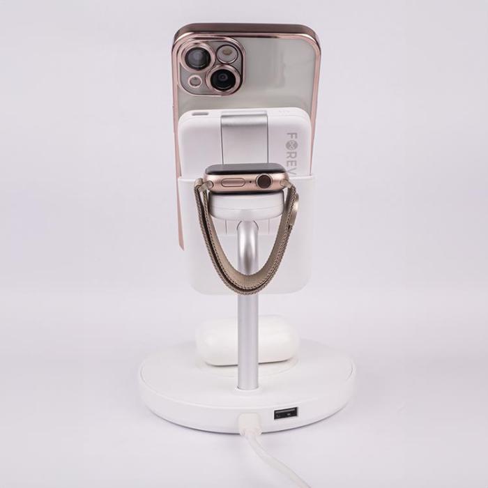Forever - Forever 5-in-1 Trådlös Laddare Magsafe iPhone, Apple Watch, AirPods