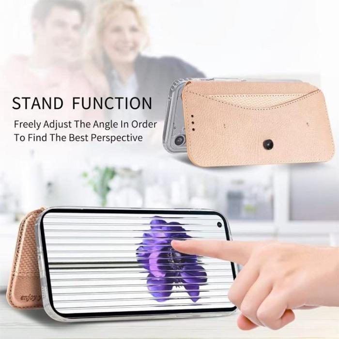 A-One Brand - Nothing Phone 1 Plånboksfodral Silikon Flip - Rosa