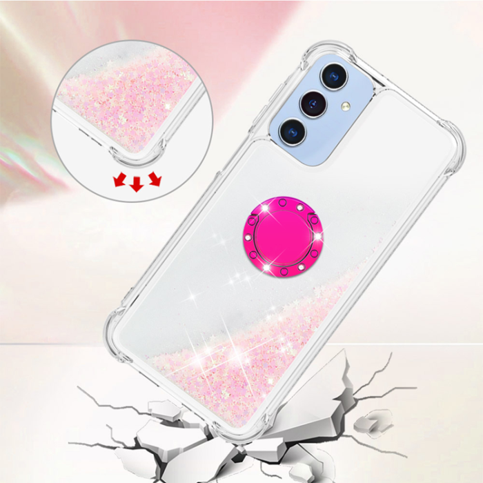 A-One Brand - Galaxy A17/A26 Mobilskal Kickstand Quicksand TPU - Rosa