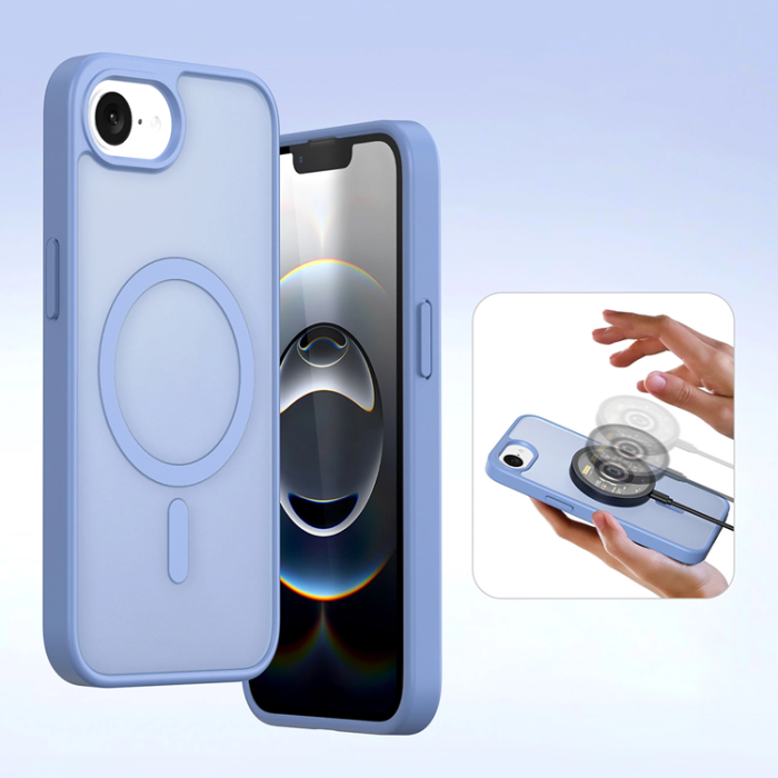 Dux Ducis - Dux Ducis iPhone 16e Plånboksfodral Lawa Läder - Blå