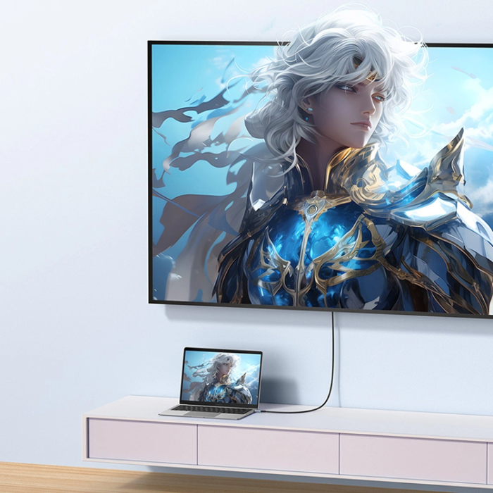 BASEUS - Baseus BS-OH064 8K 60Hz USB-C - HDMI Kabel 1.5m - Svart