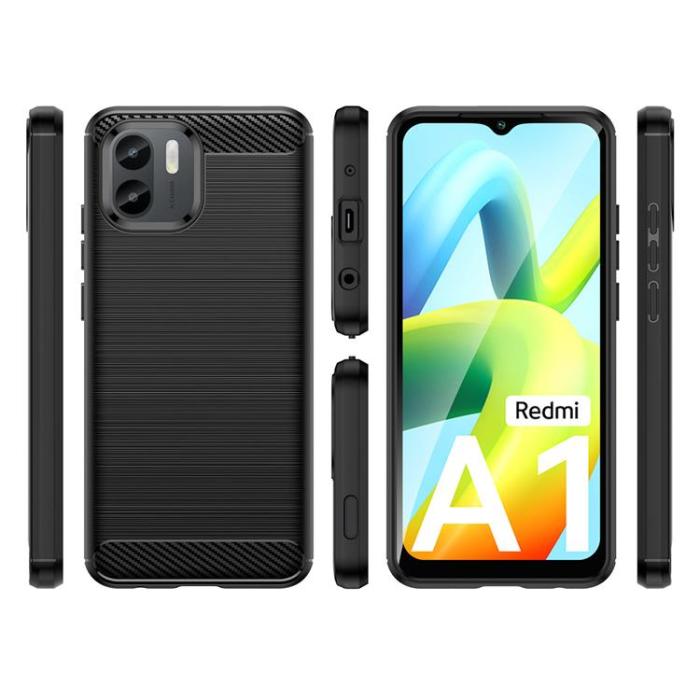 UTGATT1 - Realme C33 Skal Carbon Flexible Silicone - Svart
