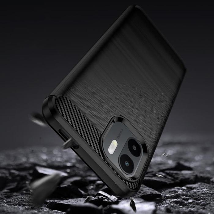 UTGATT1 - Realme C33 Skal Carbon Flexible Silicone - Svart
