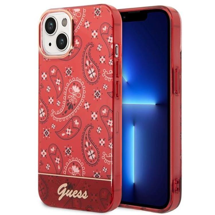 GUESS iPhone 14 Plus Skal Bandana Paisley - Röd | 2353 | AlltMobil