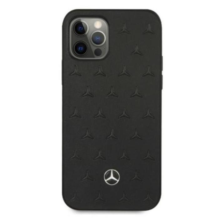 Mercedes - Mercedes iPhone 12 Pro Max Skal Läder - Svart