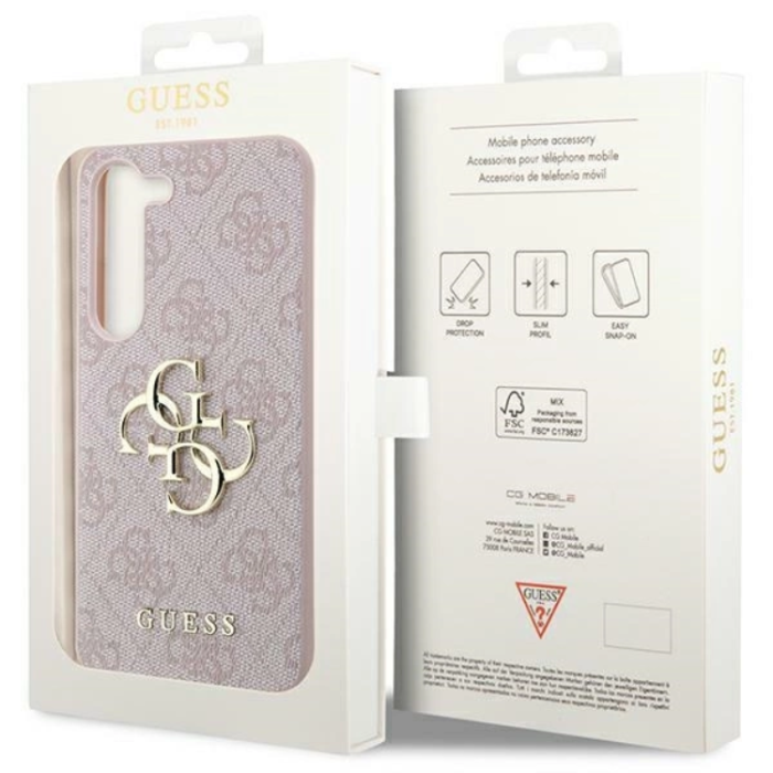 Guess - Guess Galaxy A35 5G Mobilskal Big Metall Logo - Rosa