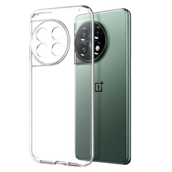 A-One Brand - OnePlus 11 5G Mobilskal TPU + Härdat Glas Skärmskydd - Clear