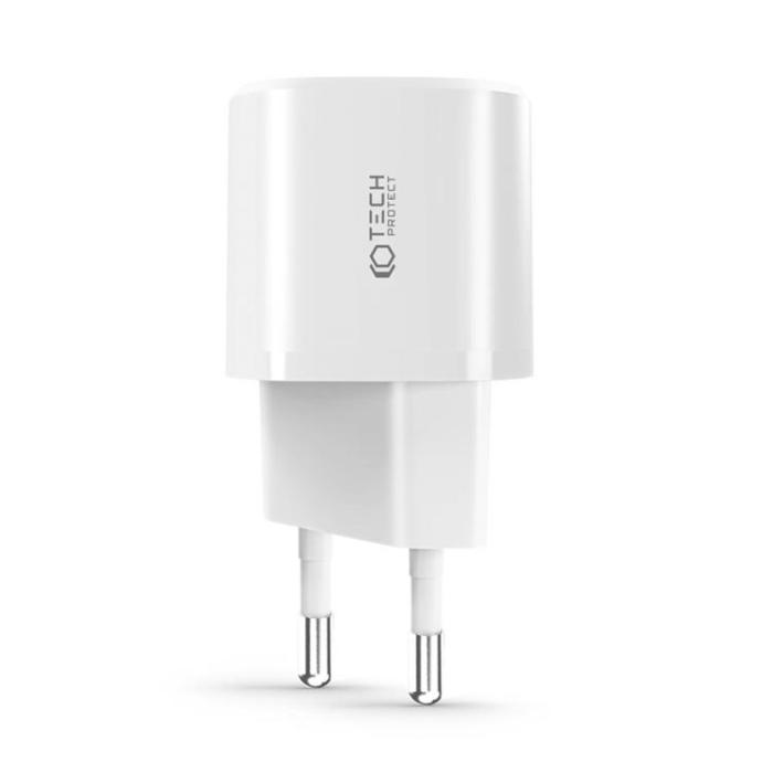 UTGATT - Tech-Protect Väggladdare C20W Mini - Vit
