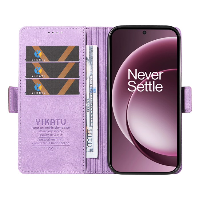 YIKATU - YIKATU OnePlus 15 5G Konstläder Plånboksfodral Skin-touch Feeling