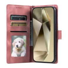 OEM - Samsung Galaxy A37 Pl&aring;nboksfodral Konstl&auml;der Skydd - Ros&eacute;guld