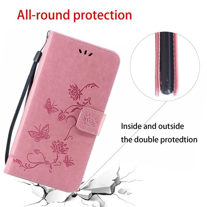 A-One Brand - Butterfly Plånboksfodral Samsung Galaxy A22 5G - Rosa
