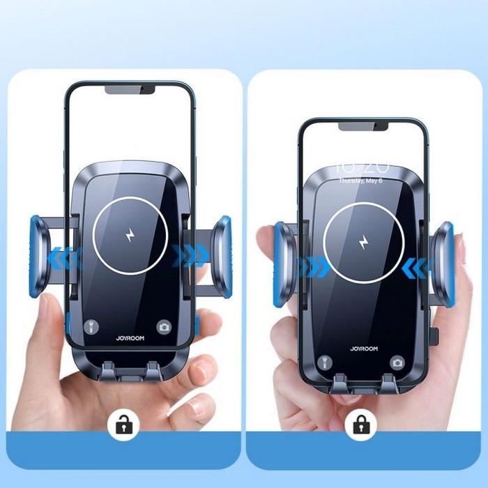 UTGATT4 - Joyroom Air Vent Car Mount Wireless Laddare 15W - Svart