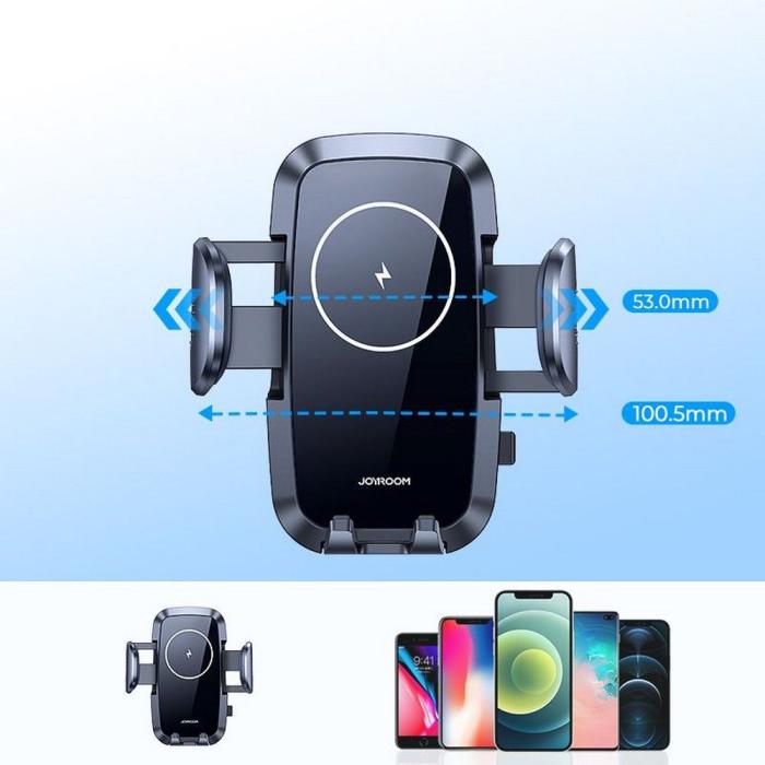 UTGATT4 - Joyroom Air Vent Car Mount Wireless Laddare 15W - Svart