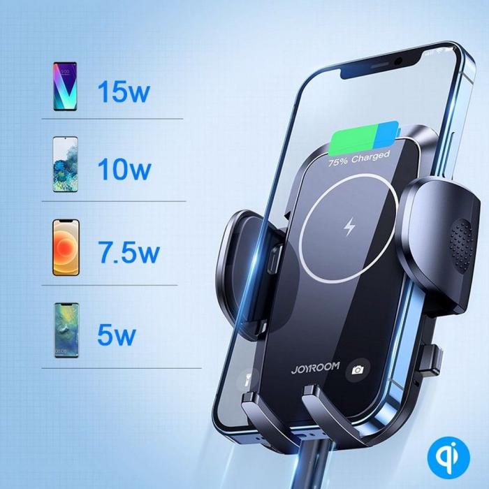 UTGATT1 - Joyroom Dashboard Car Mount Wireless Laddare 15W - Svart