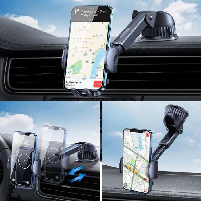 UTGATT1 - Joyroom Dashboard Car Mount Wireless Laddare 15W - Svart