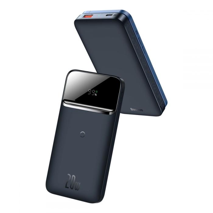 UTGATT1 - BASEUS Magnetic Magsafe Trådlös Powerbank 20W 10000 mAh - Blå