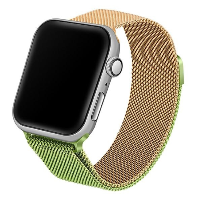 Beline - Beline Apple Watch (38/40/41mm) Armband Steel - Grön/Gold