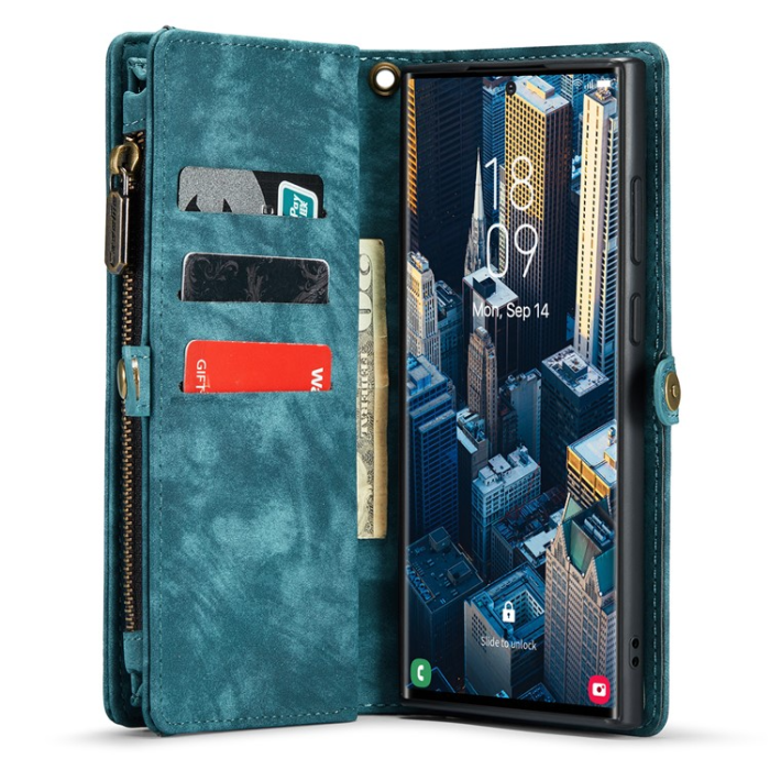 Caseme - Caseme Galaxy S23 Ultra Plånboksfodral Detachable - Blå