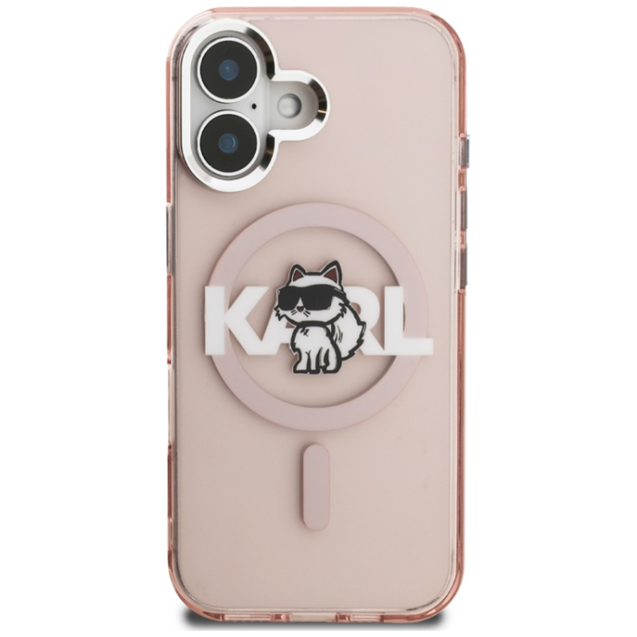KARL LAGERFELD - KARL LAGERFELD Mobilskal För iPhone 16 MagSafe IML Choupette Sketch