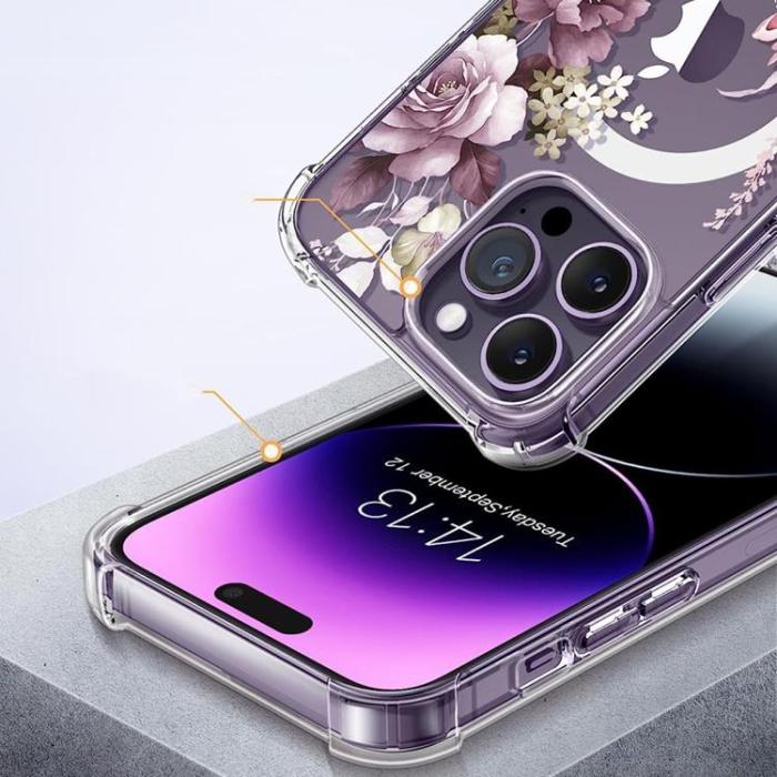 UTGATT - Tech-Protect iPhone 12/12 Pro Mobilskal Magsafe Magmood - Spring Floral